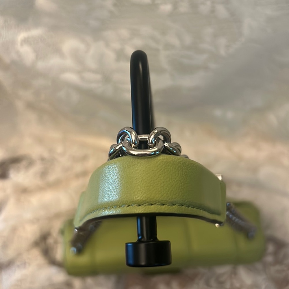 Michael Kors Soho Leather Quilted Chain Shoulder Bag in Lime Green - Picture 8 of 16